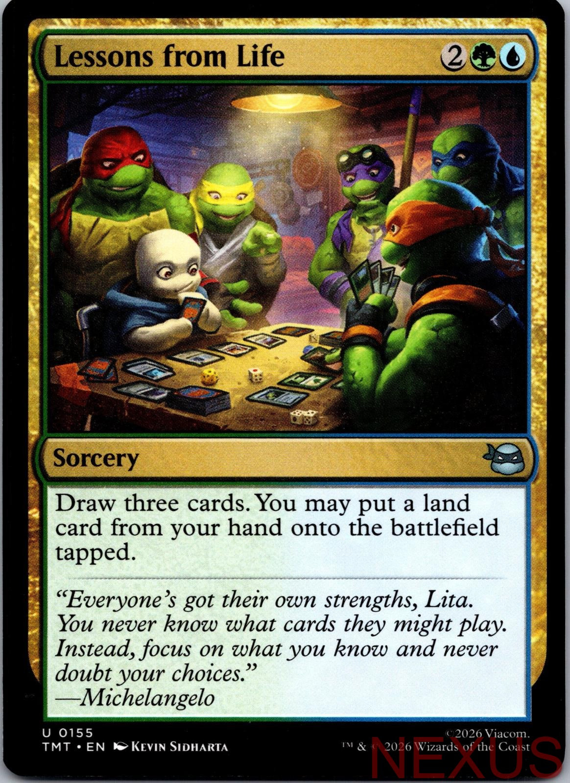 Lessons from Life 0155 Teenage Mutant Ninja Turtles Magic: The Gathering NM