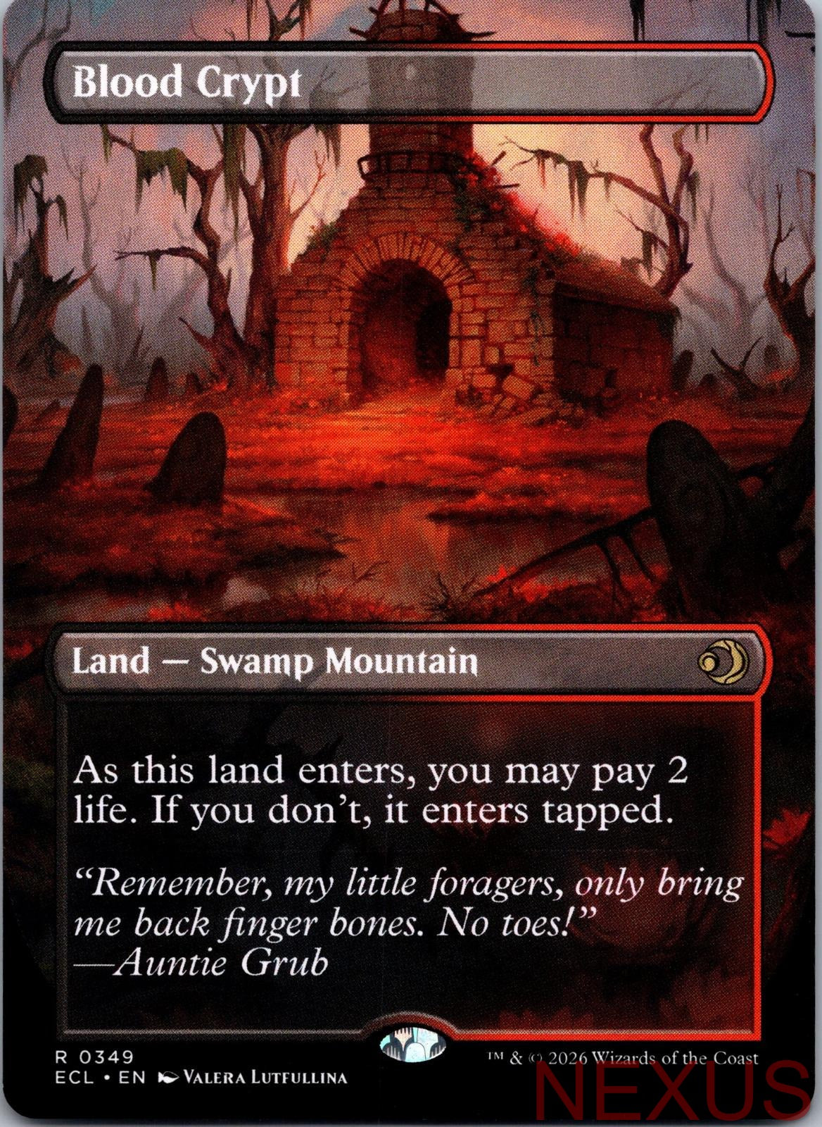 Blood Crypt (Borderless) 349 Rare Near Mint