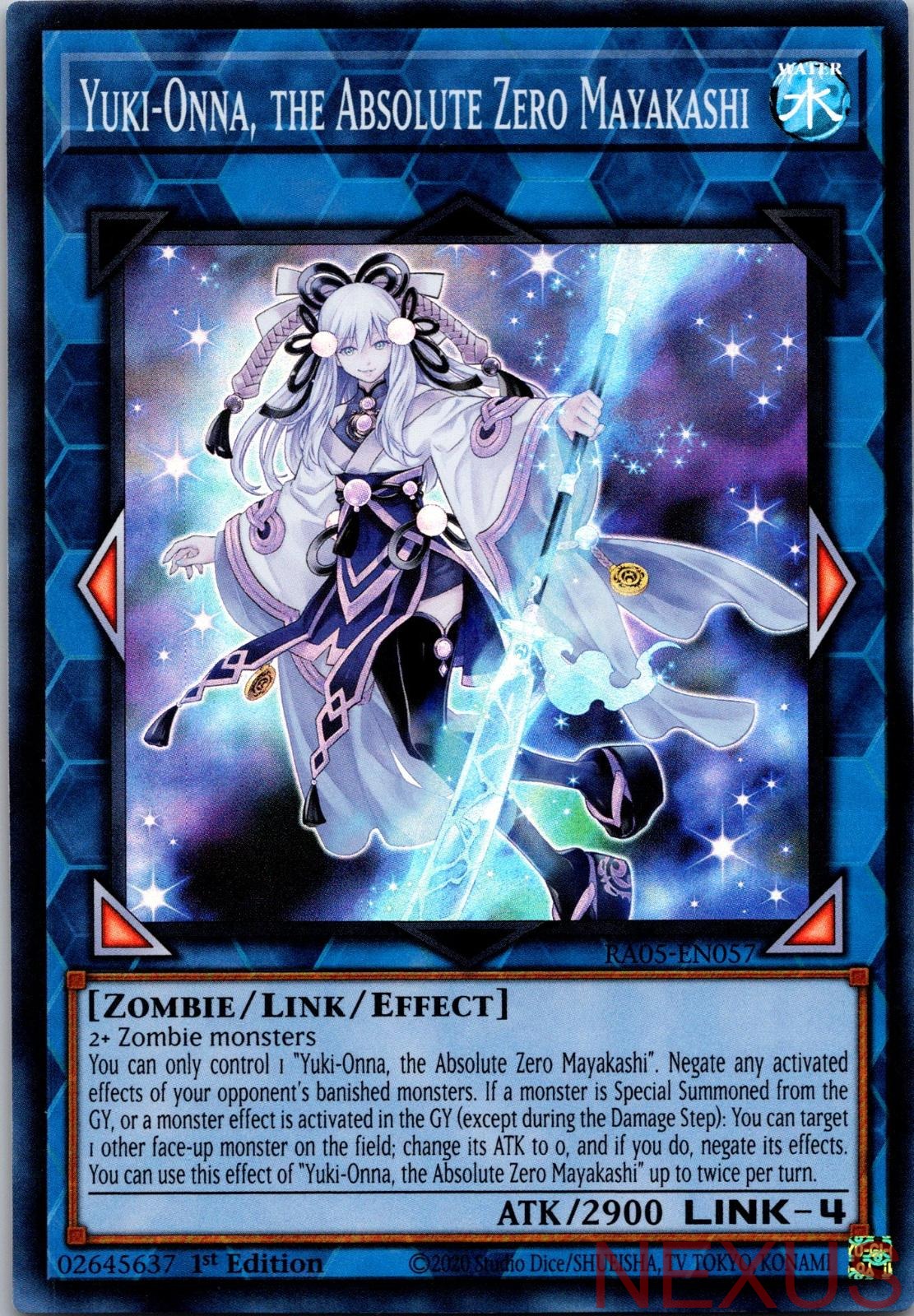 Yuki-Onna, the Absolute Zero Mayakashi RA05-EN057 Super Rare 1st Edition NM