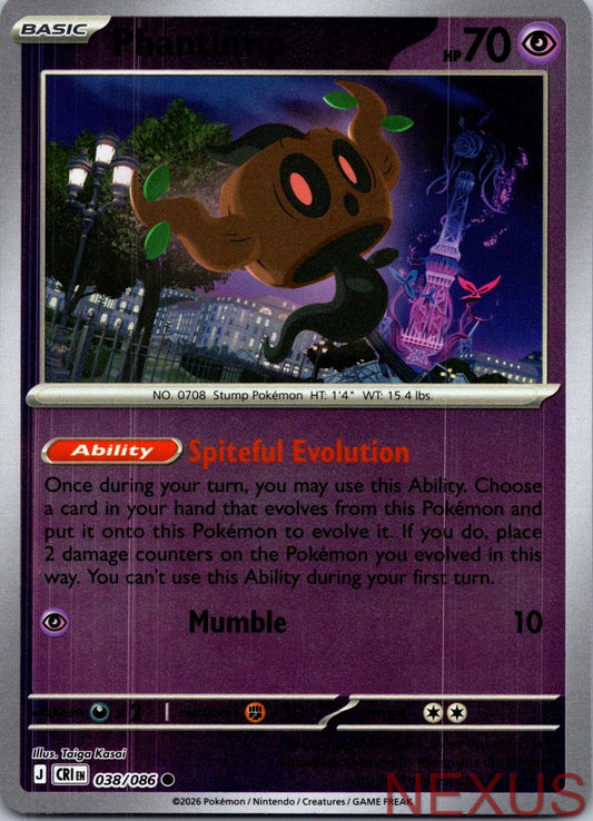 Phantump 038/086 Common Reverse Holo Near Mint