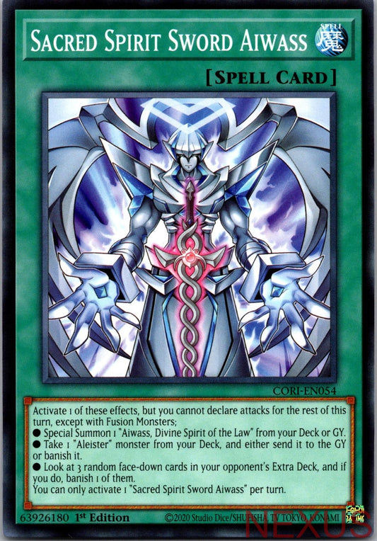 Sacred Spirit Sword Aiwass CORI-EN054 Common / Short Print 1st Edition Near Mint