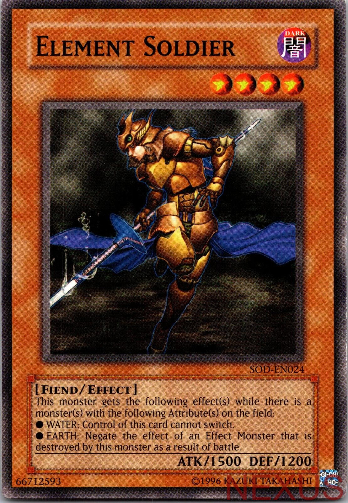 Element Soldier SOD-EN024 Common Soul of the Duelist Unlimited Near Mint