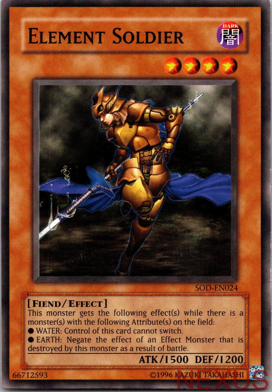 Element Soldier SOD-EN024 Common Soul of the Duelist Unlimited Near Mint