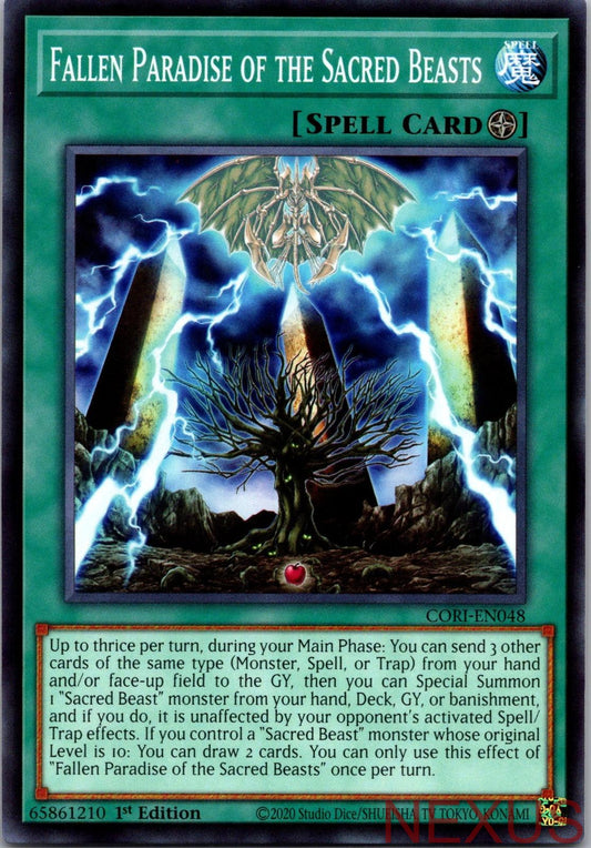 Fallen Paradise of the Sacred Beasts CORI-EN048 1st Edition NM