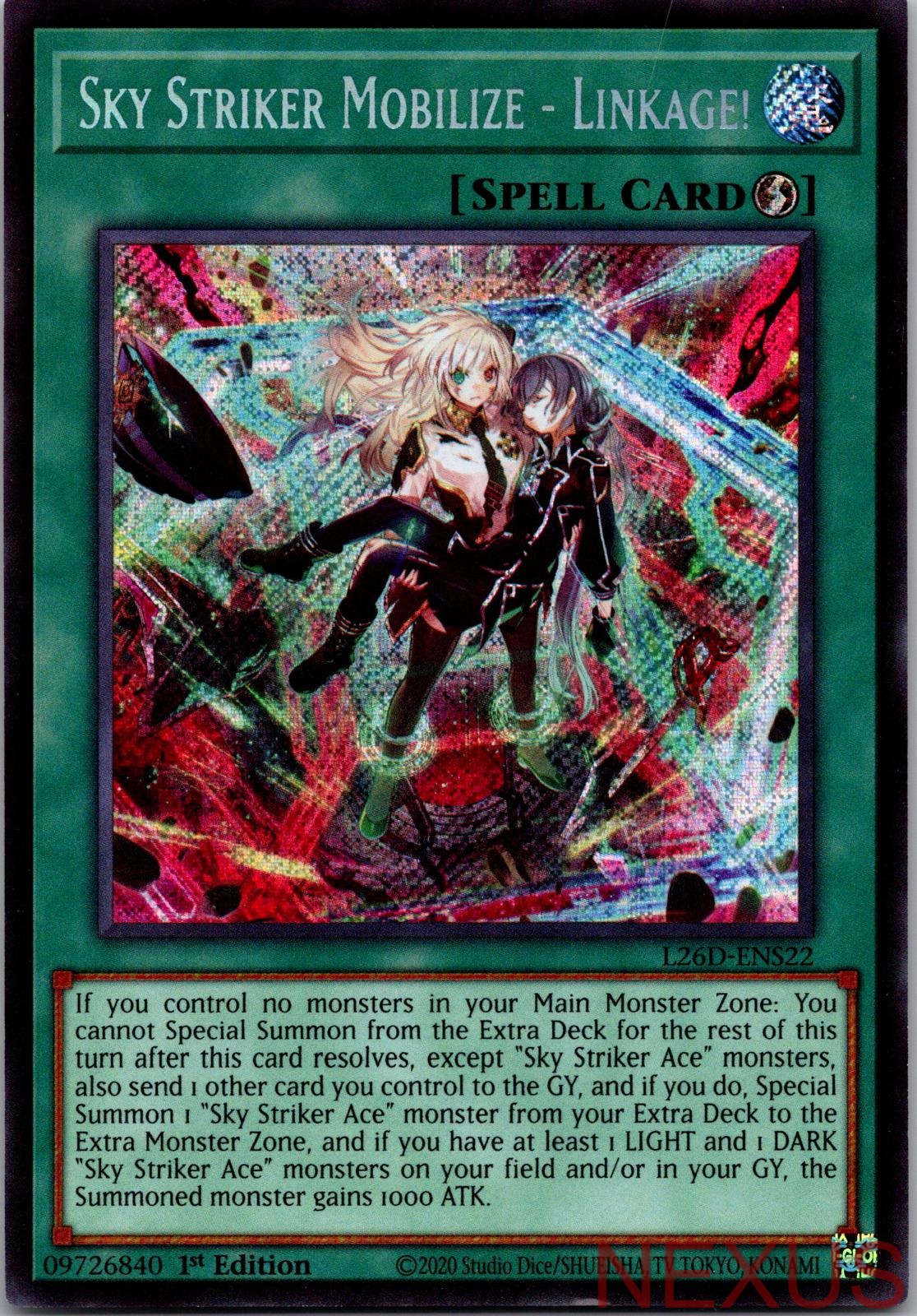 Sky Striker Mobilize - Linkage! (Secret Rare) L26D-ENS22 1st Edition NM
