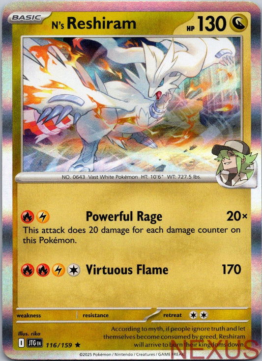 N's Reshiram 116/159 Rare Holo Near Mint