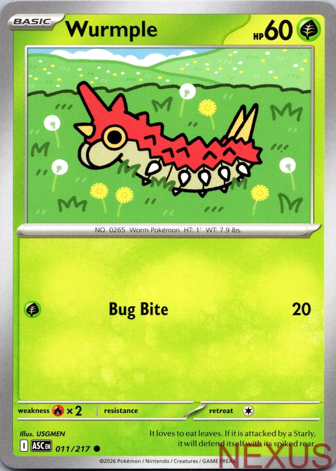 Wurmple 011/217 Common Near Mint