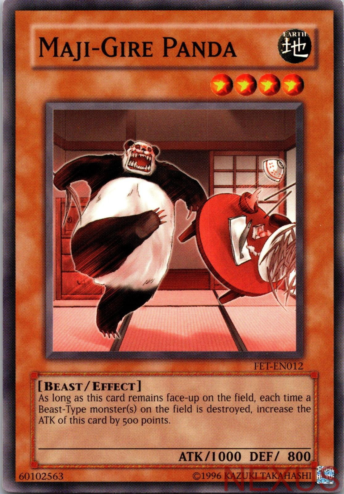 Maji-Gire Panda FET-EN012 Common Flaming Eternity Unlimited Near Mint