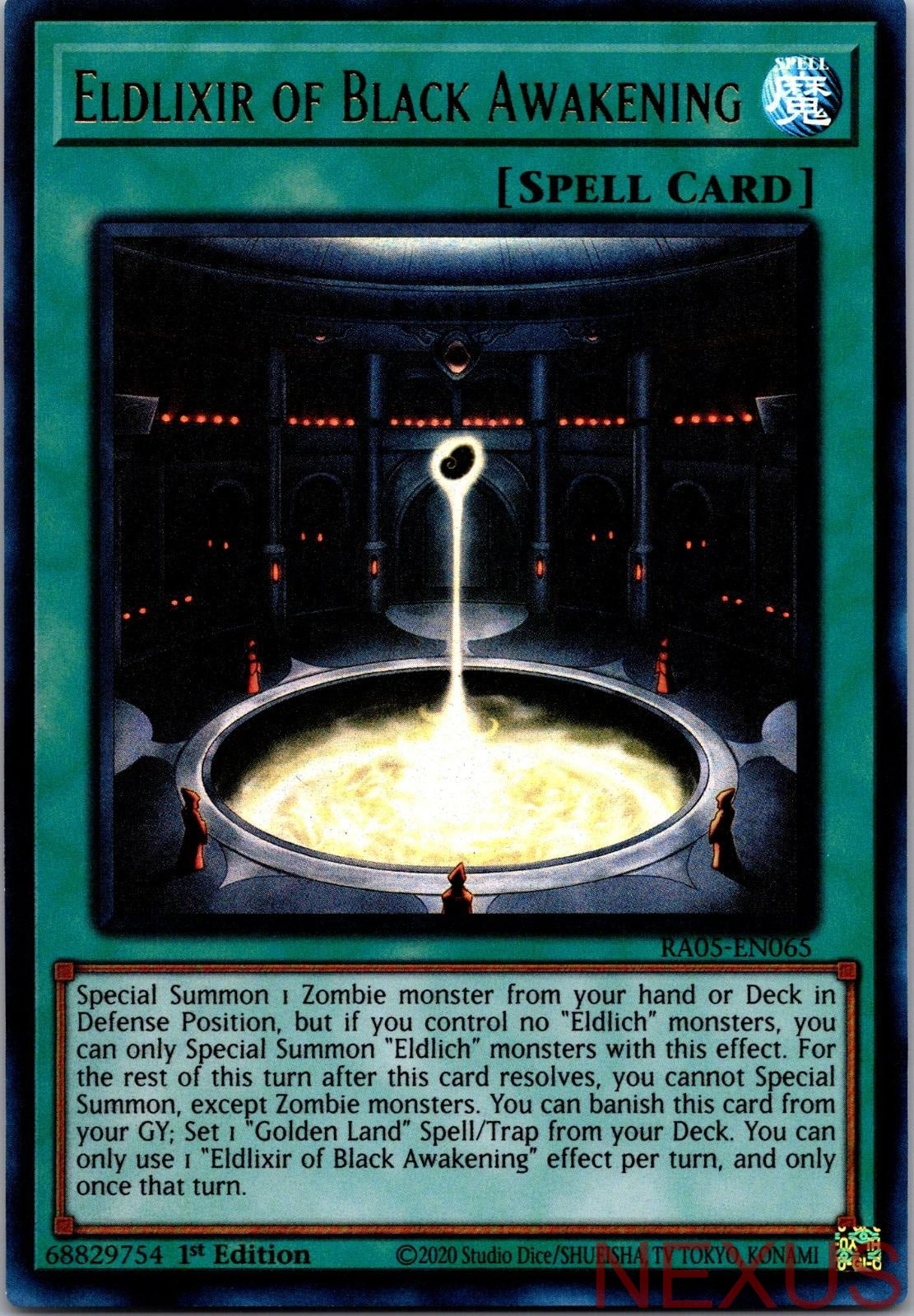 Eldlixir of Black Awakening (Ultra Rare) RA05-EN065 Ultra Rare 1st Edition NM