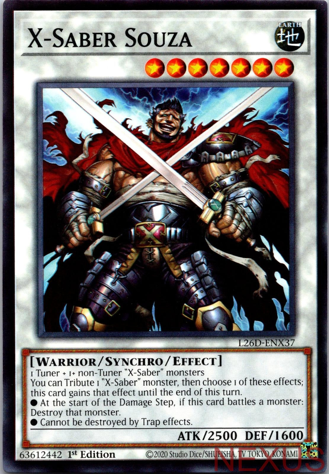 X-Saber Souza L26D-ENX37 Common Legendary Modern Decks 2026 1st Edition NM