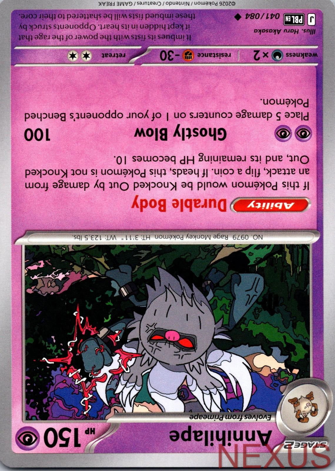 Annihilape 041/084 Uncommon Near Mint