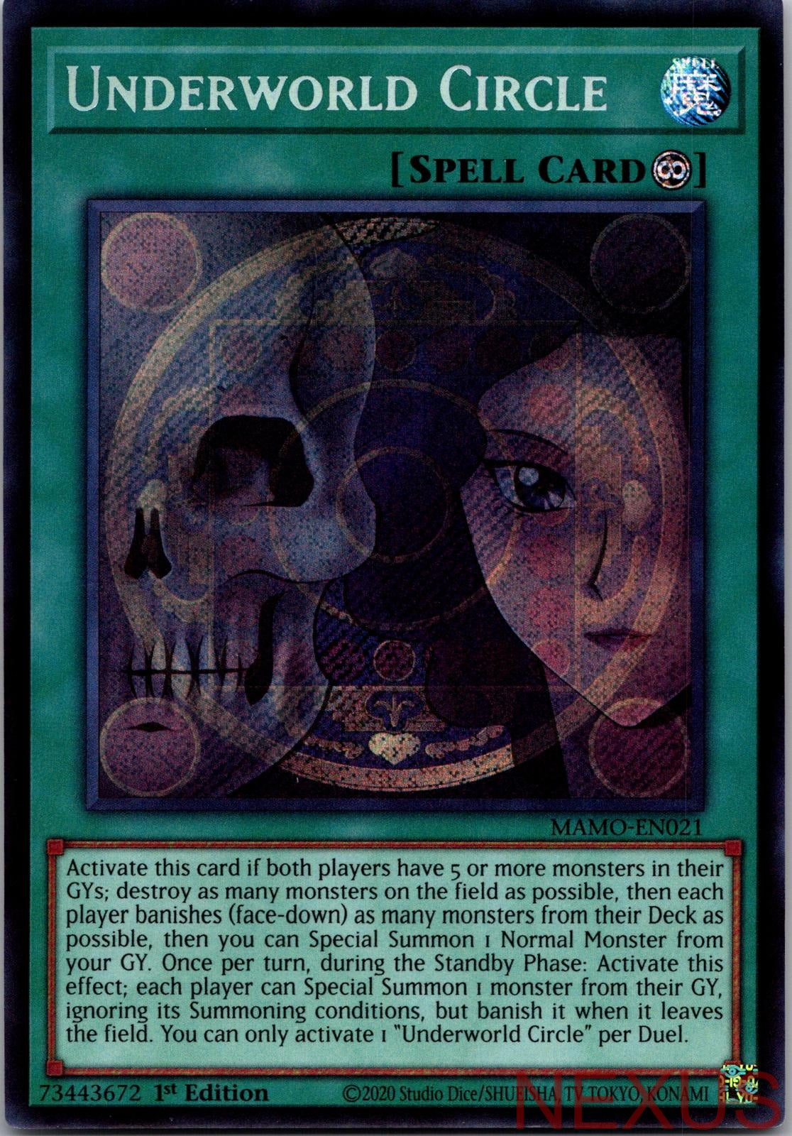 Underworld Circle (Secret Rare) MAMO-EN021 Secret Rare 1st Edition Near Mint