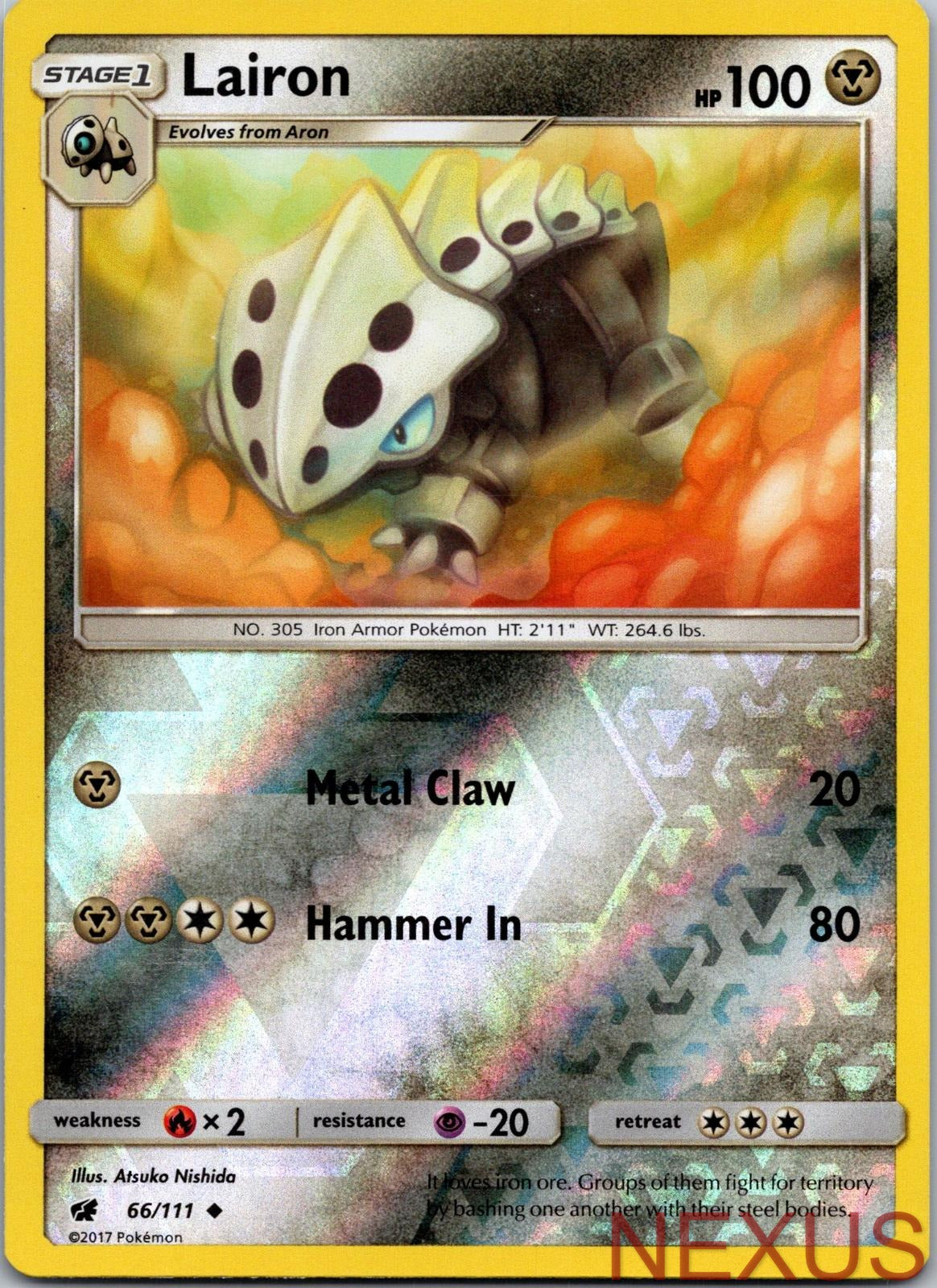 Lairon 66/111 Uncommon Reverse Holo Near Mint