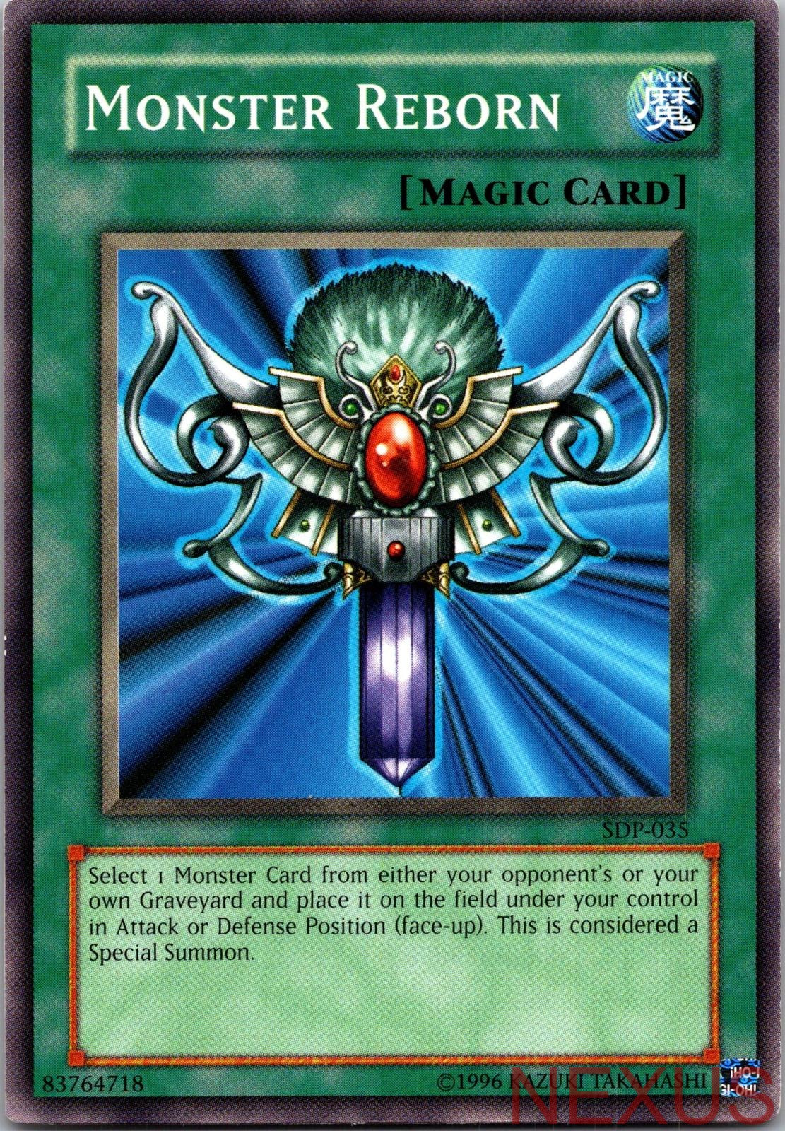 Monster Reborn SDP-035 Common Unlimited Lightly Played