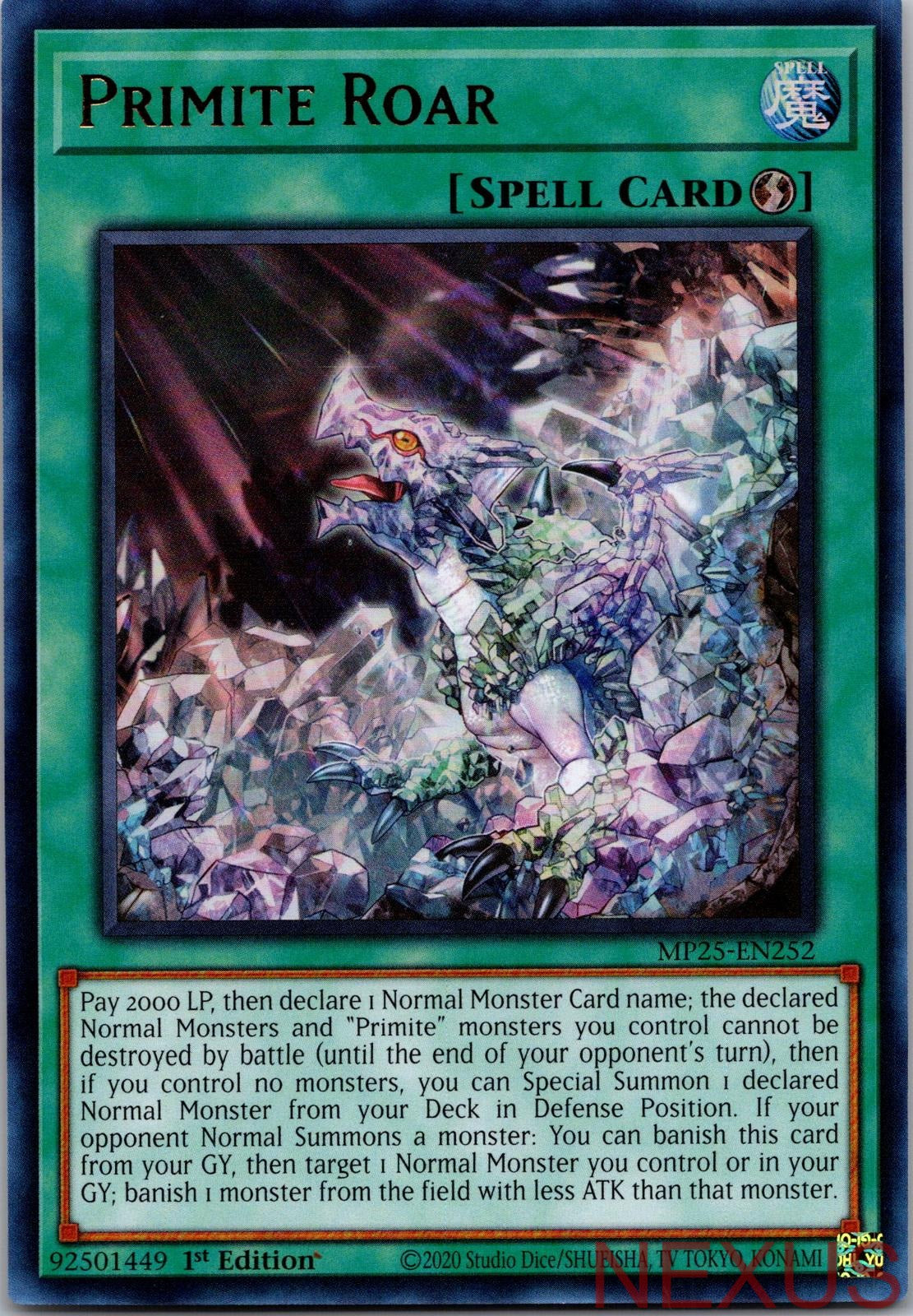 Primite Roar MP25-EN252 Ultra Rare 1st Edition Near Mint