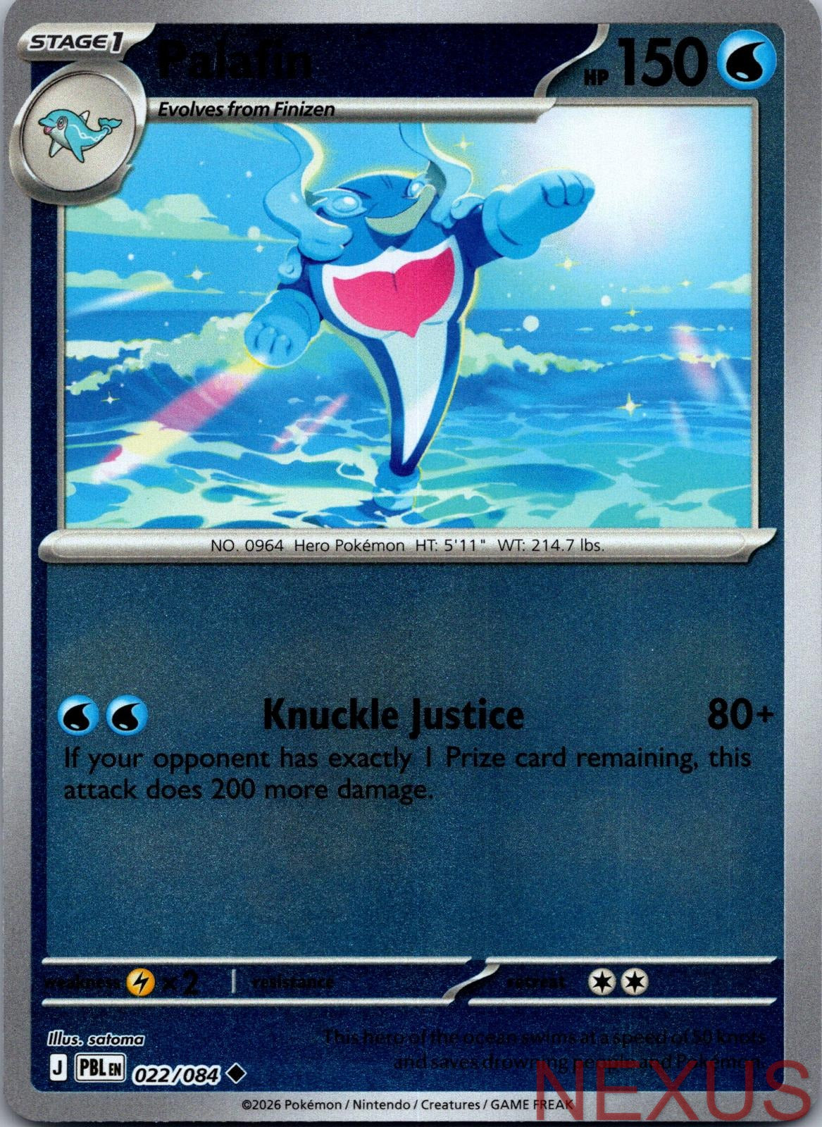 Palafin 022/084 Uncommon Reverse Holo Near Mint