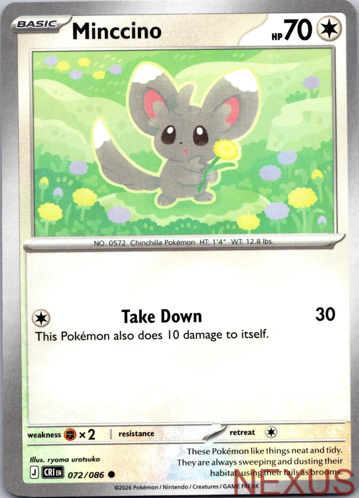 Minccino 072/086 Common Near Mint