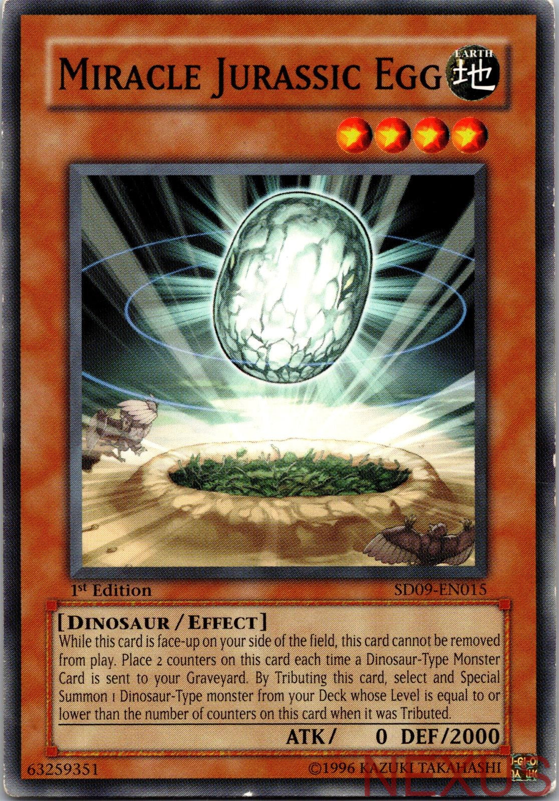Miracle Jurassic Egg SD09-EN015 Common 1st Edition Lightly Played