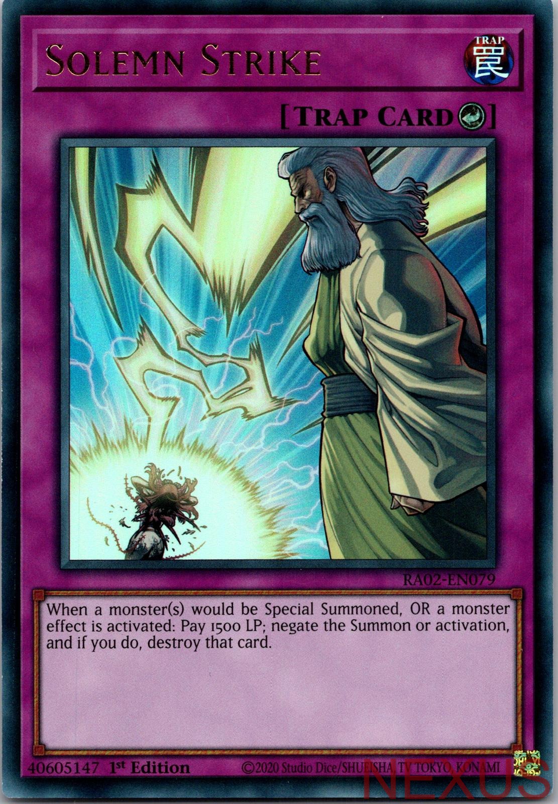 Solemn Strike (UR) RA02-EN079 Ultra Rare 1st Edition Near Mint
