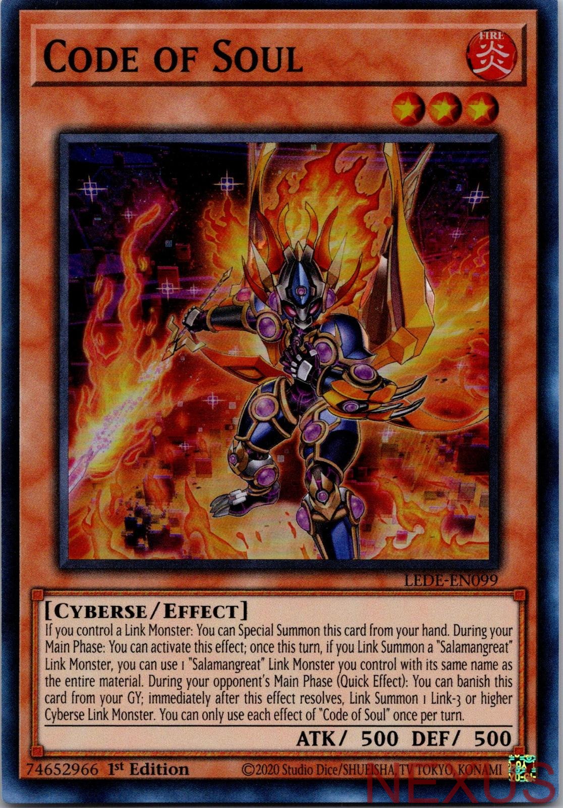 Code of Soul LEDE-EN099 Super Rare Legacy of Destruction 1st Edition Near Mint