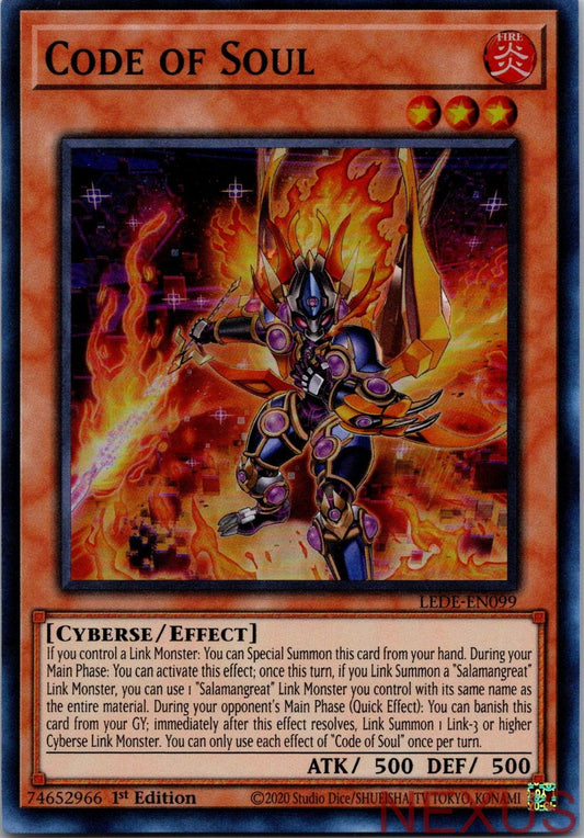 Code of Soul LEDE-EN099 Super Rare Legacy of Destruction 1st Edition Near Mint