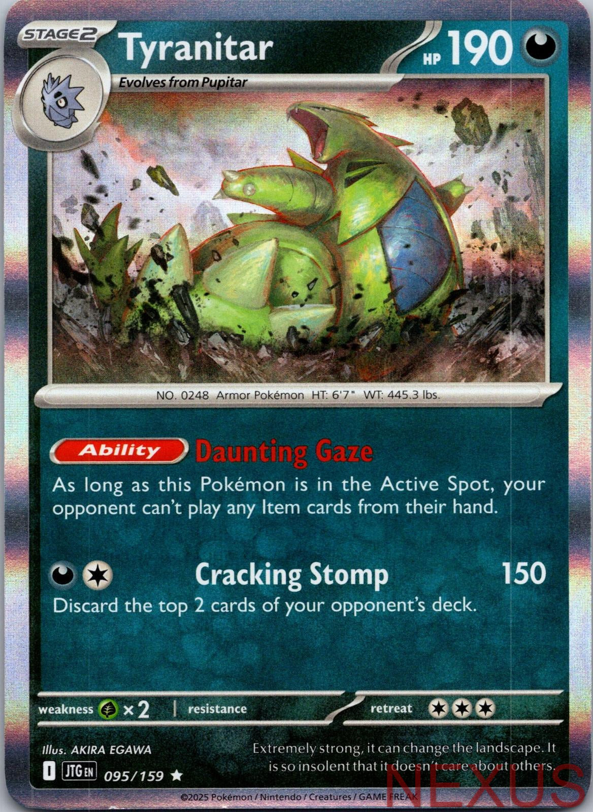 Tyranitar 095/159 Rare Holo Near Mint