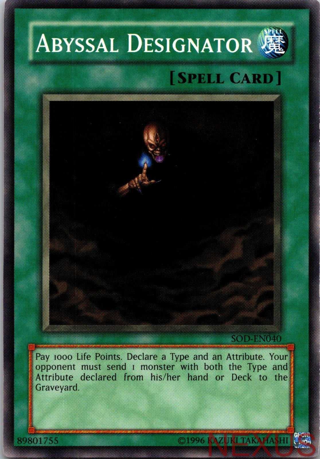 Abyssal Designator SOD-EN040 Common Soul of the Duelist Unlimited Near Mint