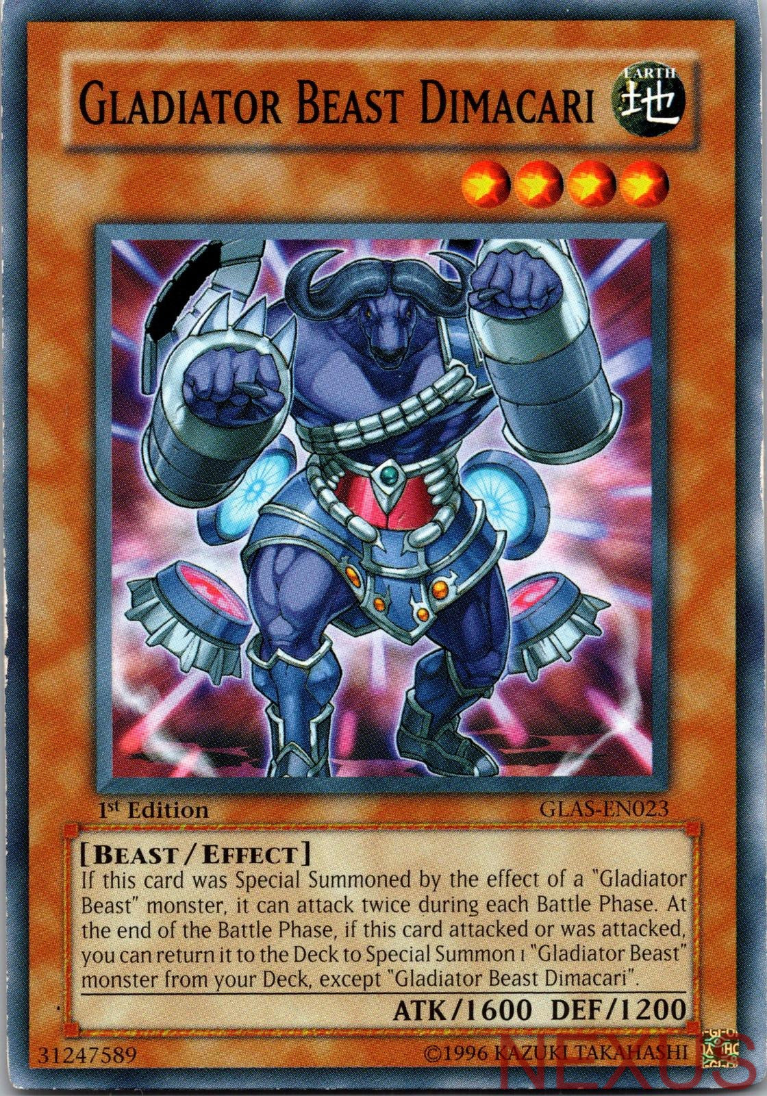 Gladiator Beast Dimacari GLAS-EN023 Common Unlimited Near Mint