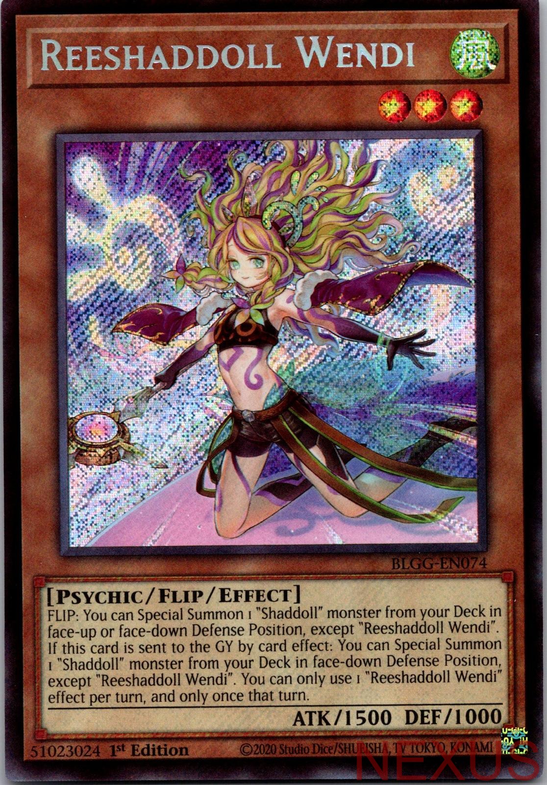 Reeshaddoll Wendi BLGG-EN074 Secret Rare 1st Edition Near Mint