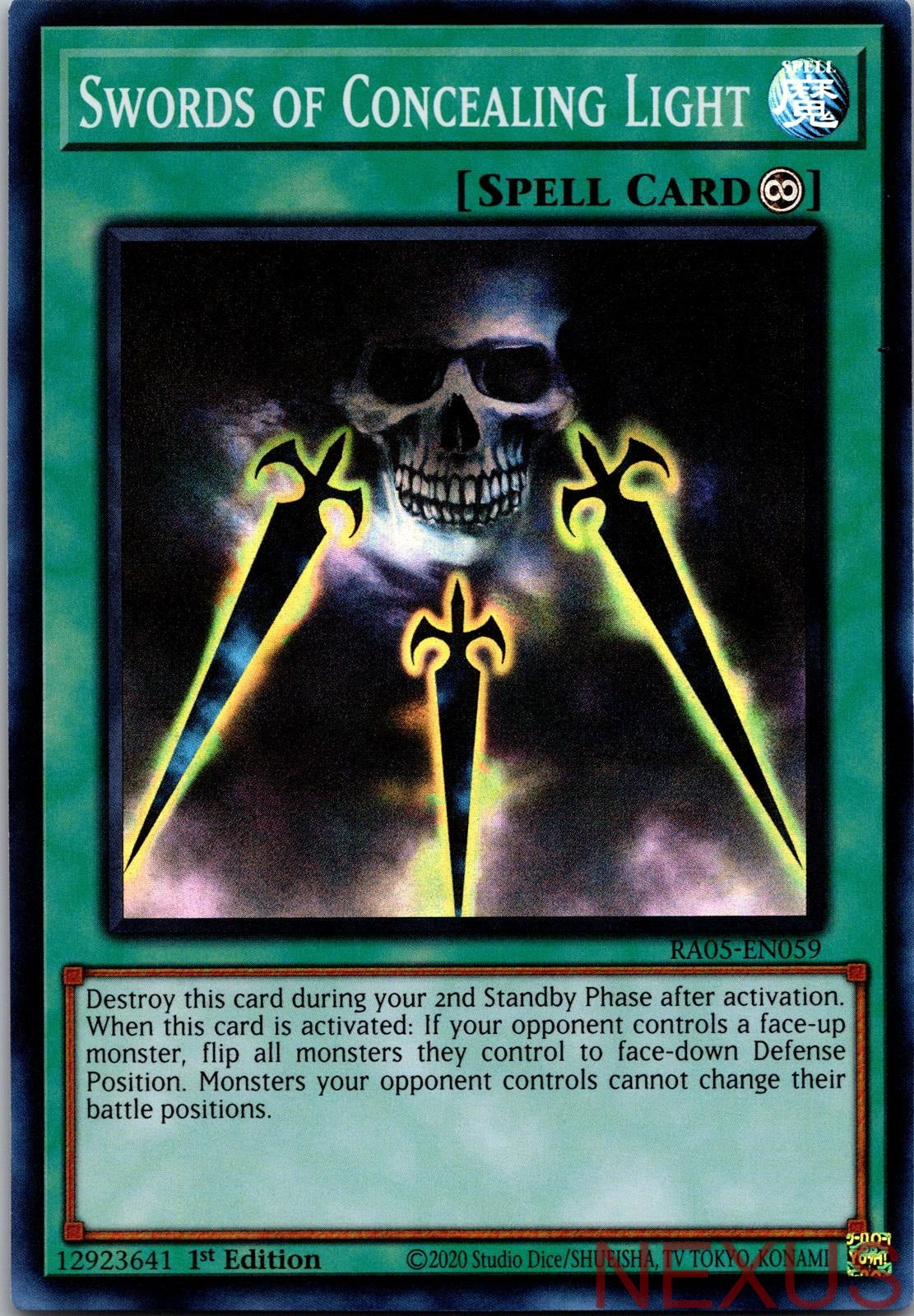 Swords of Concealing Light RA05-EN059 Super Rare 1st Edition Near Mint