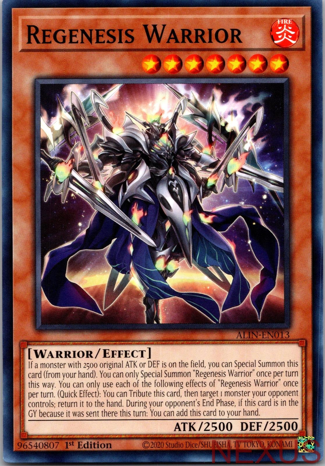 Regenesis Warrior ALIN-EN013 Common 1st Edition Near Mint