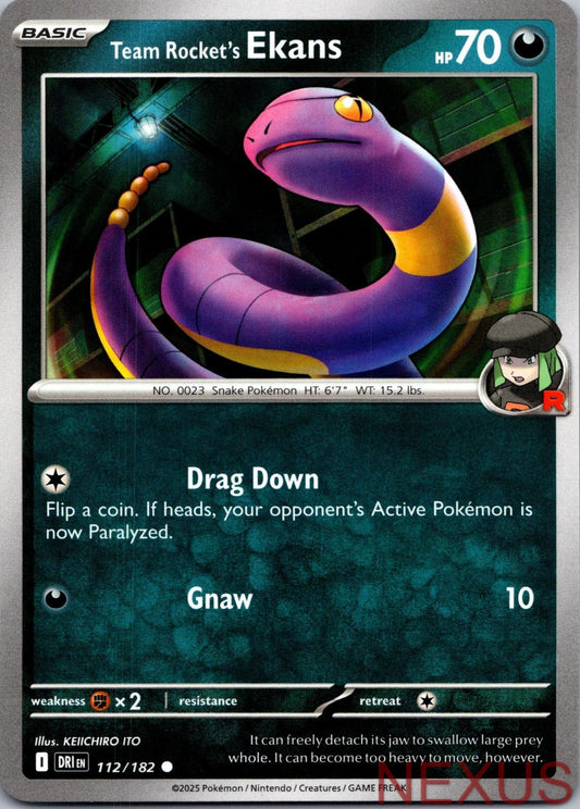 Team Rocket's Ekans 112/182 Common Near Mint
