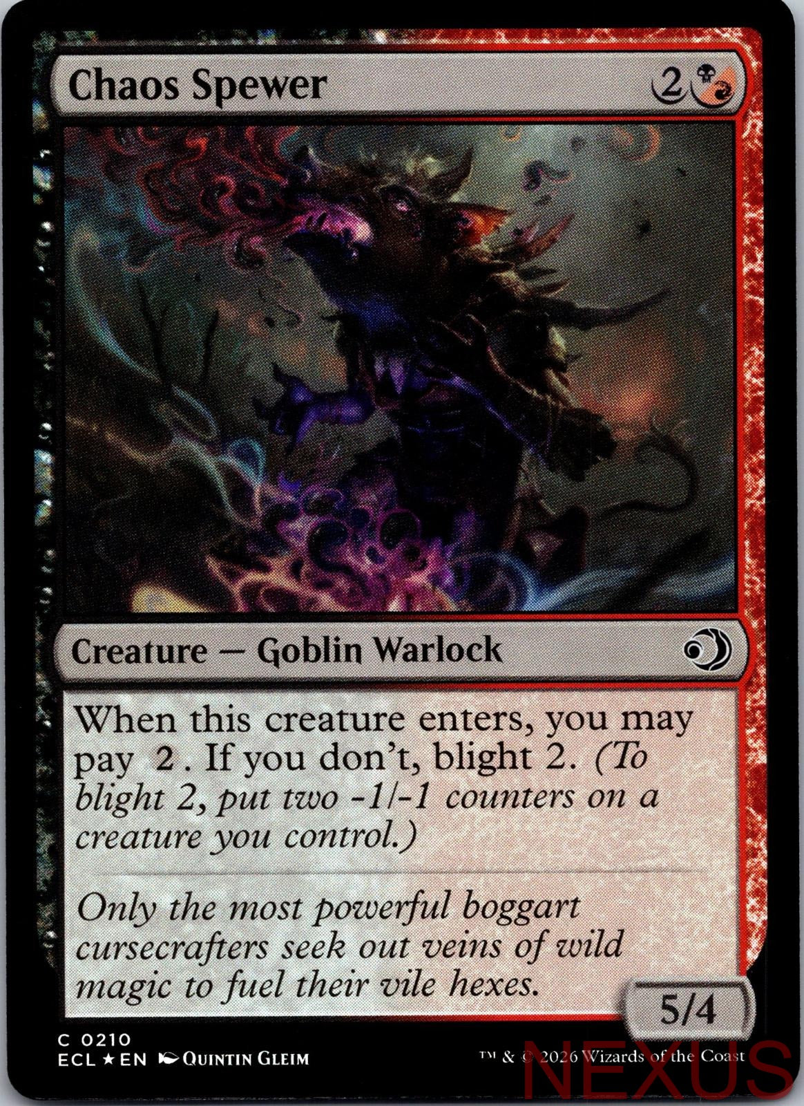 Chaos Spewer 210 Common Foil Near Mint