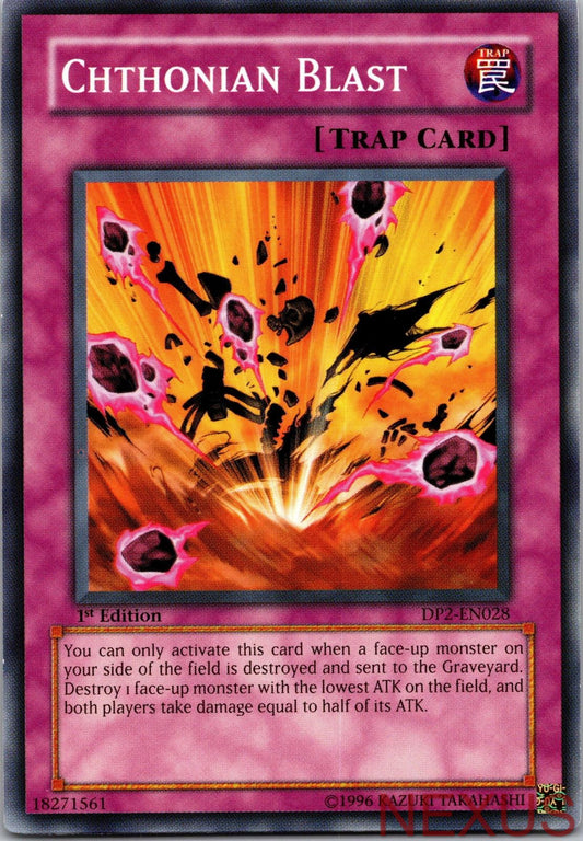 Chthonian Blast DP2-EN028 Duelist Pack 2: Chazz Princeton Yu-Gi-Oh 1st Edition NM