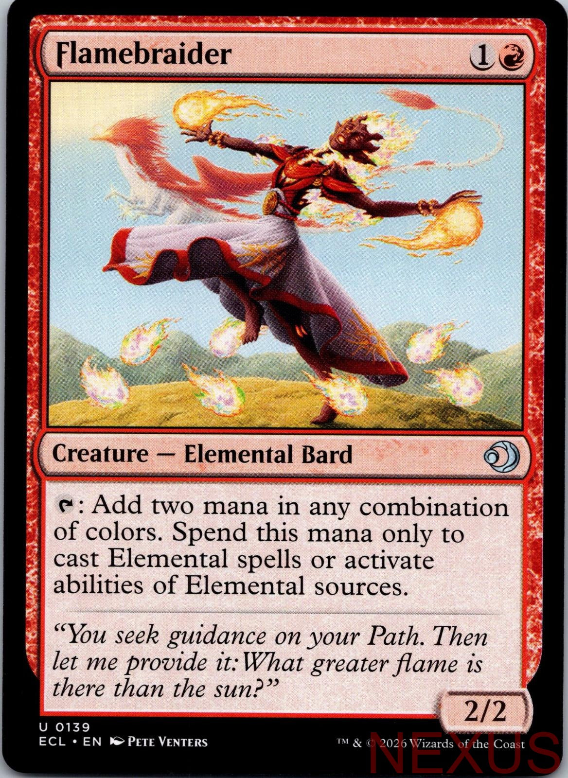 Flamebraider 139 Uncommon Near Mint