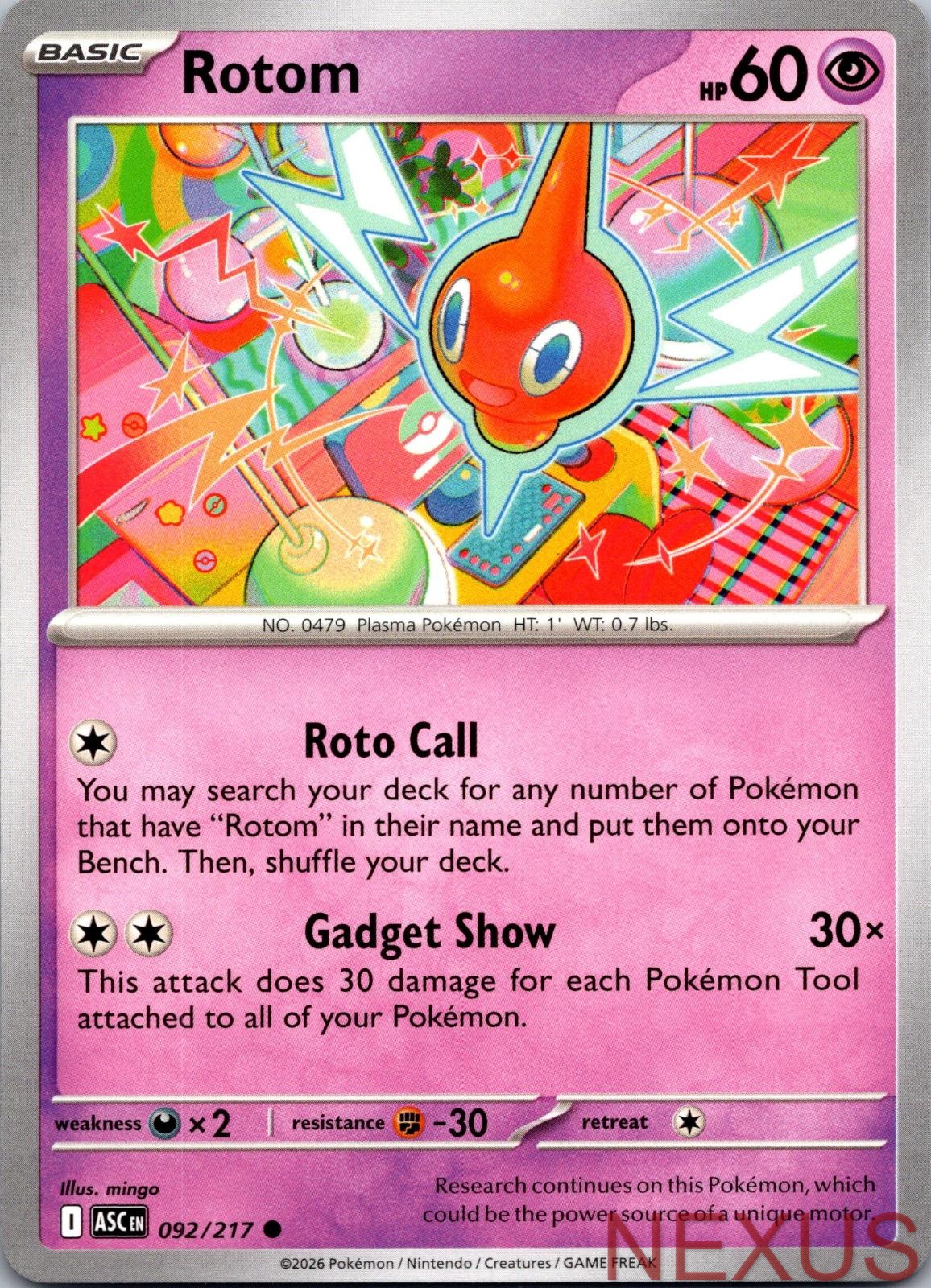 Rotom 092/217 Common Near Mint
