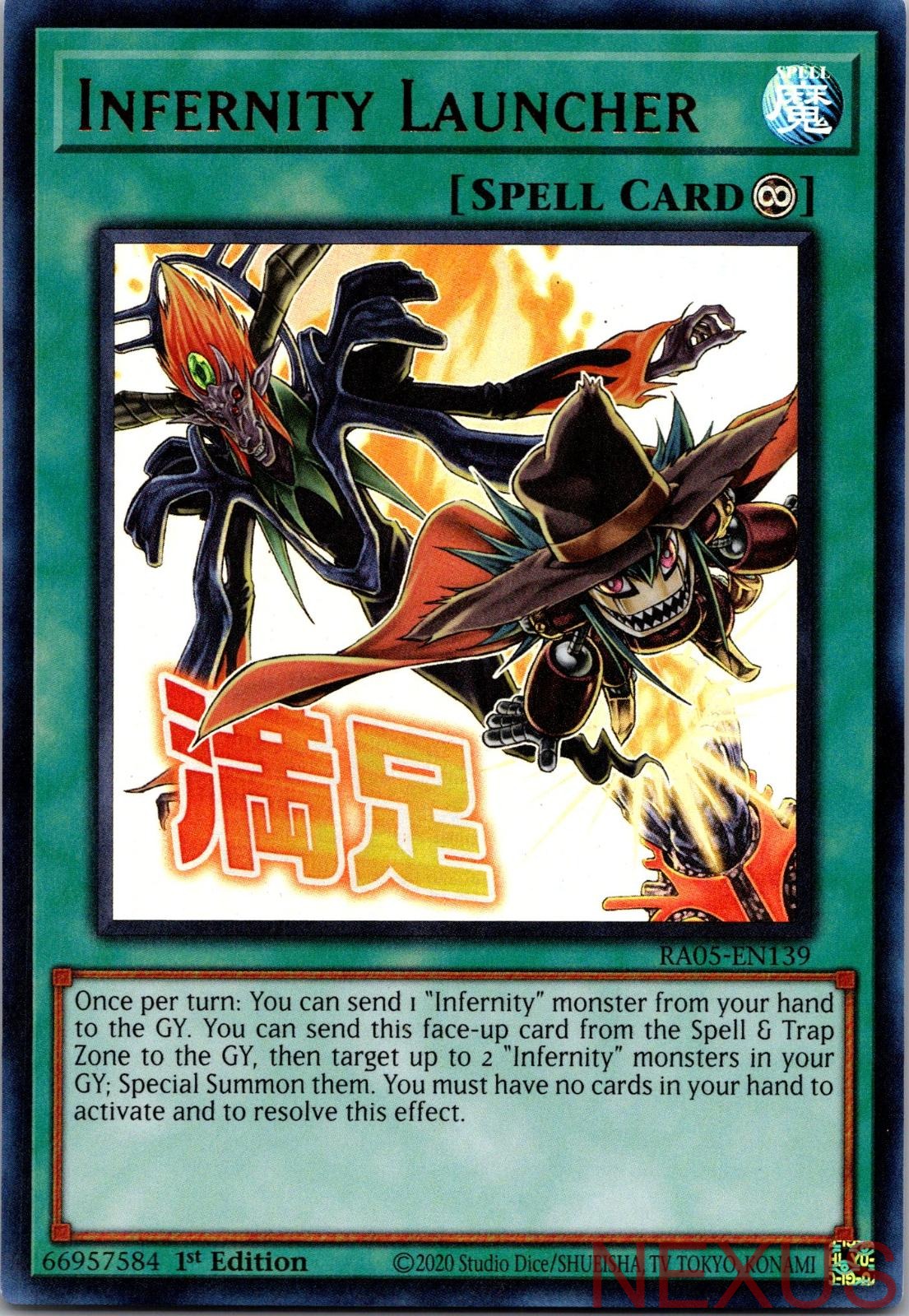 Infernity Launcher RA05-EN139 Ultra Rare 1st Edition Near Mint