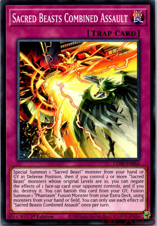 Sacred Beasts Combined Assault CORI-EN066 Common / Short Print 1st Edition NM