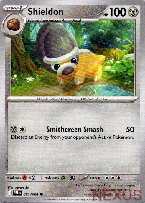 Shieldon 061/084 Common Pitch Black Pokemon Near Mint