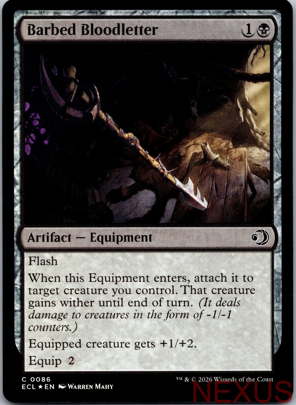 Barbed Bloodletter 86 Common Foil Near Mint