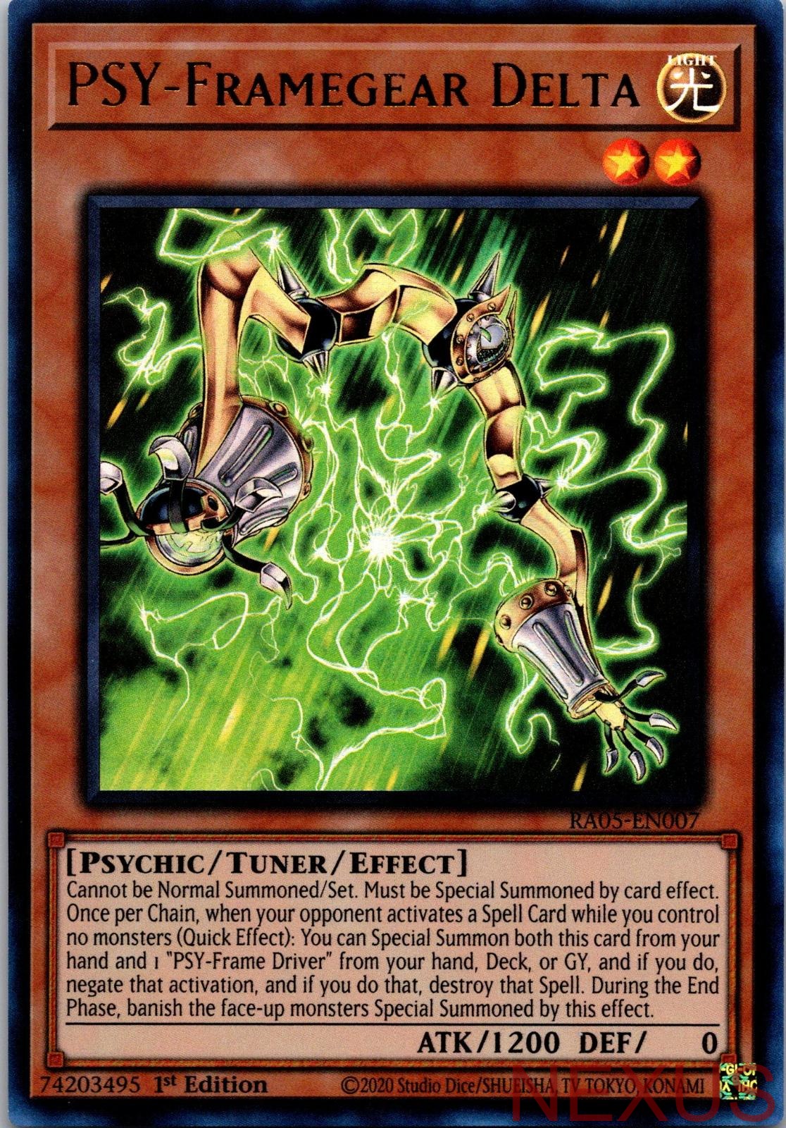 PSY-Framegear Delta (Ultra Rare) RA05-EN007 Ultra Rare 1st Edition Near Mint