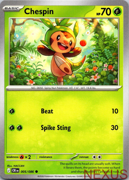 Chespin 005/086 Common Near Mint