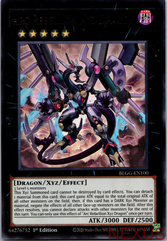 Arc Rebellion Xyz Dragon BLGG-EN100 1st Edition NM