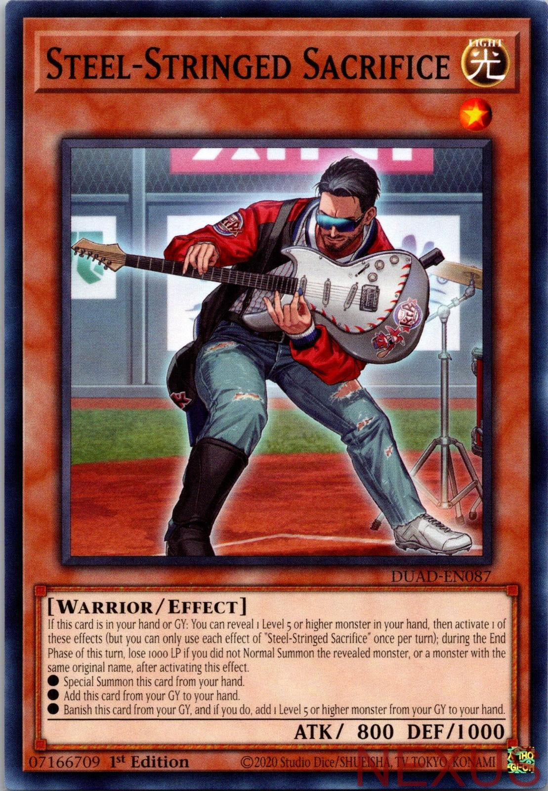 Steel-Stringed Sacrifice DUAD-EN087 Common Duelist's Advance 1st Edition NM