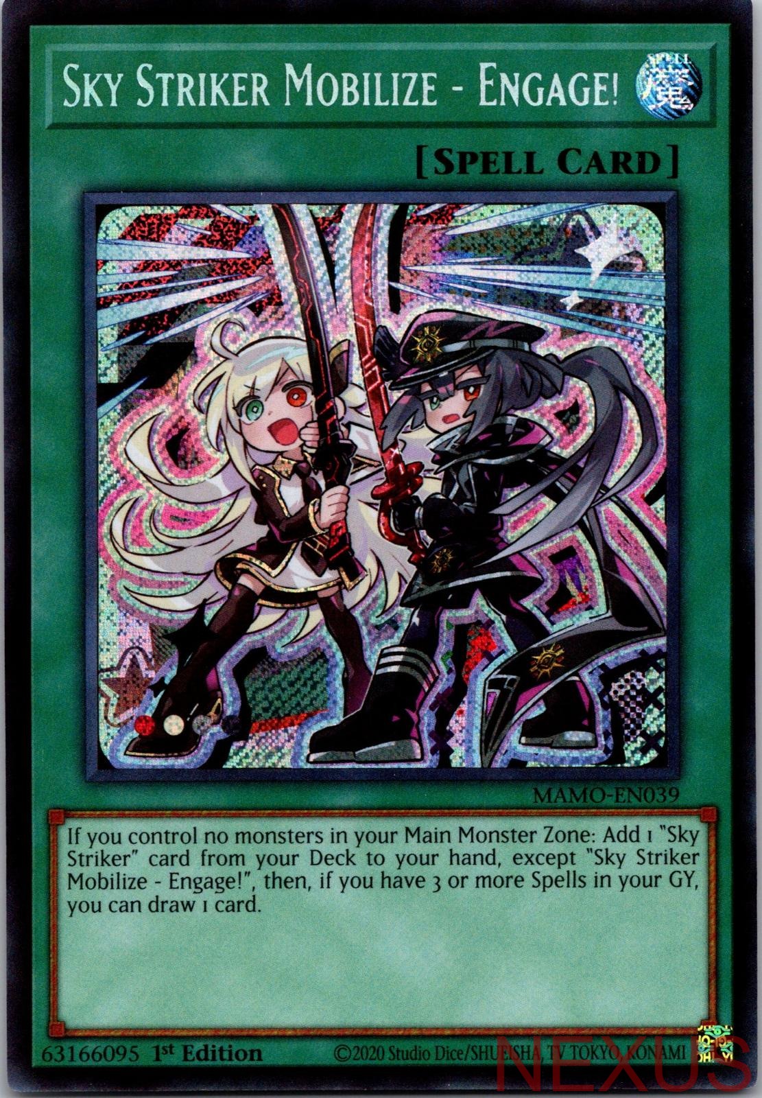 Sky Striker Mobilize - Engage! (Secret Rare) MAMO-EN039 Yu-Gi-Oh 1st Edition NM