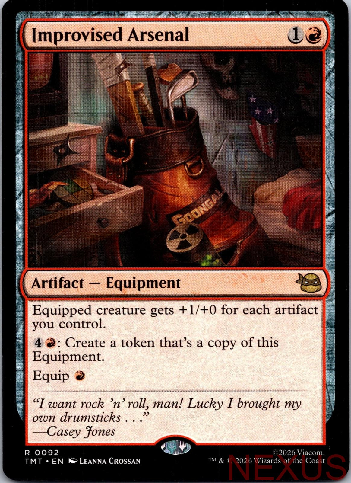 Improvised Arsenal 0092 Teenage Mutant Ninja Turtles Magic: The Gathering NM