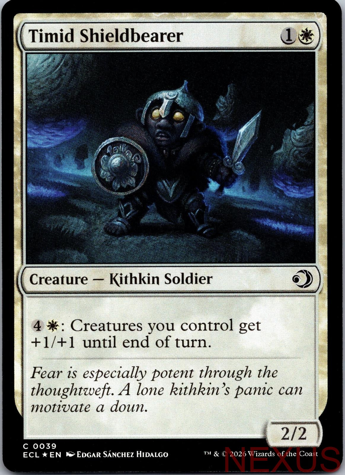 Timid Shieldbearer 39 Common Foil Near Mint