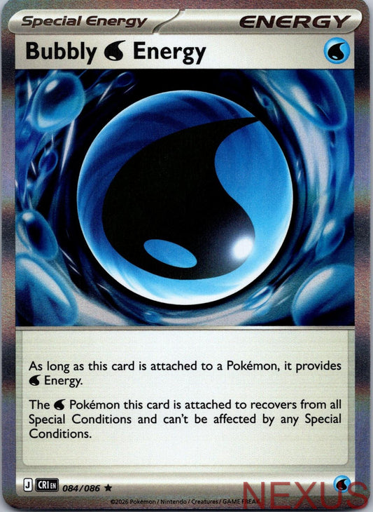 Bubbly W Energy 084/086 Holo Rare Near Mint