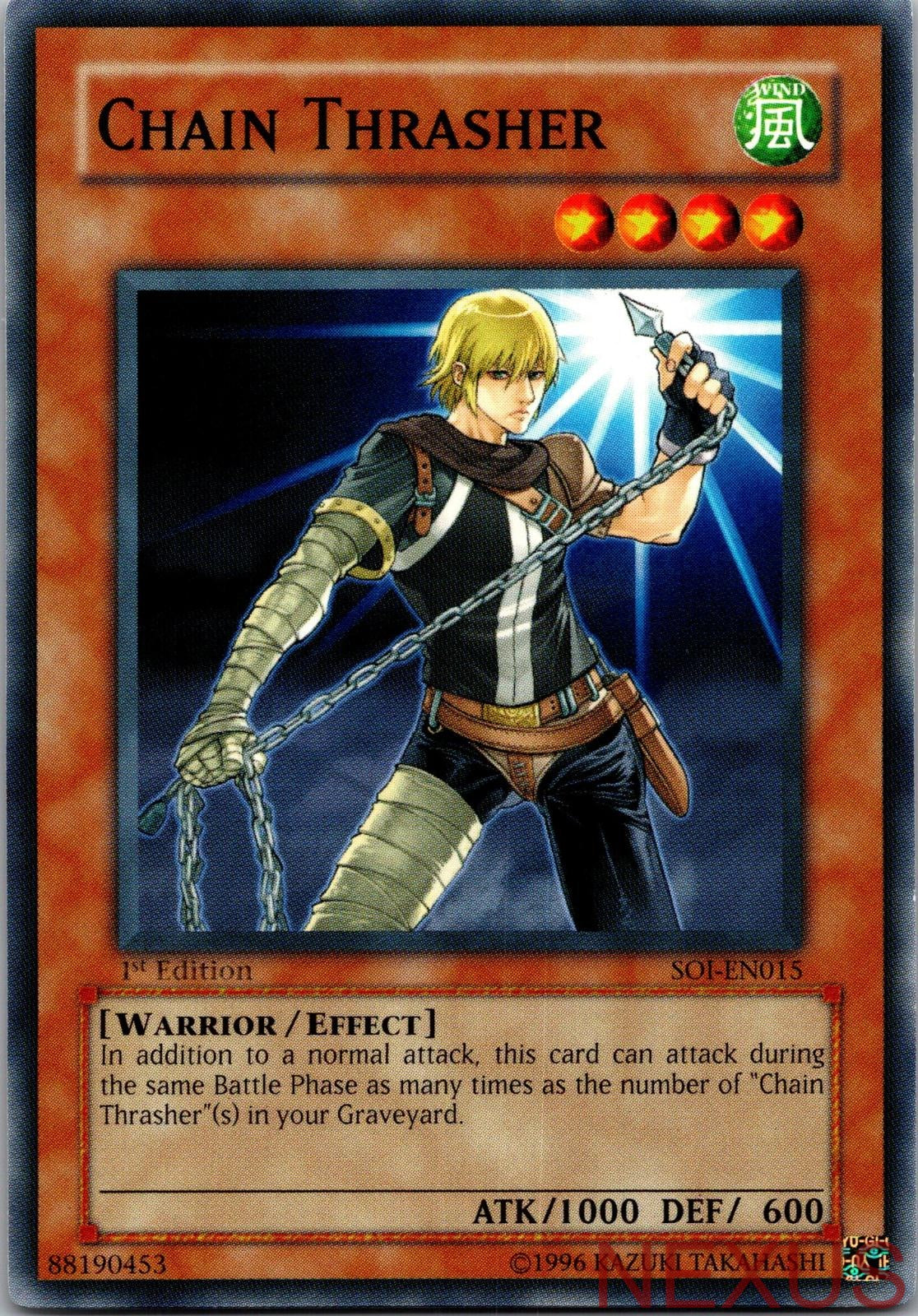 Chain Thrasher SOI-EN015 Common Shadow of Infinity Yu-Gi-Oh 1st Edition NM