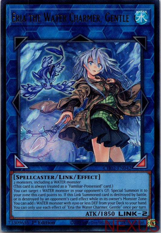 Eria the Water Charmer, Gentle CH02-EN042 Ultra Rare 1st Edition Near Mint